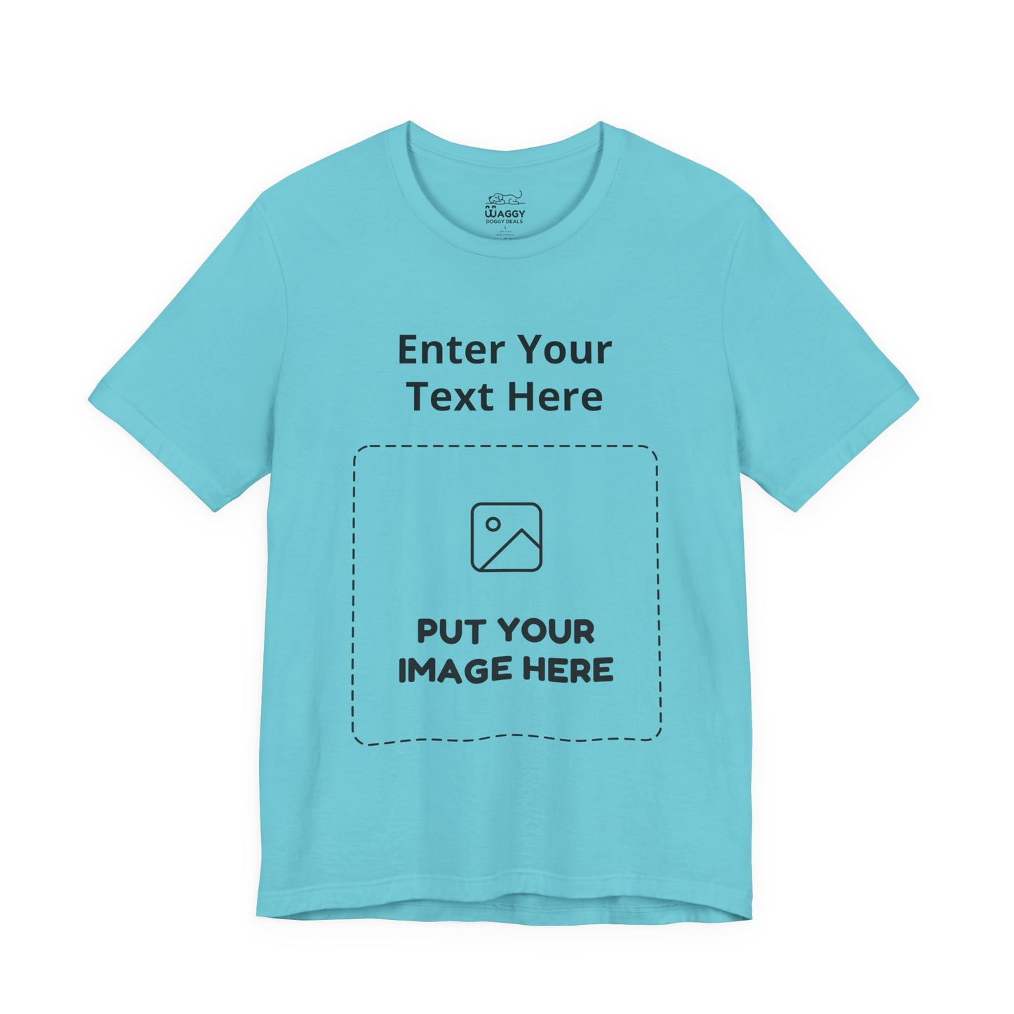 Custom Design Light Shade Tee — "Add Your Own Text & Image" (Choose your colour and size first!)