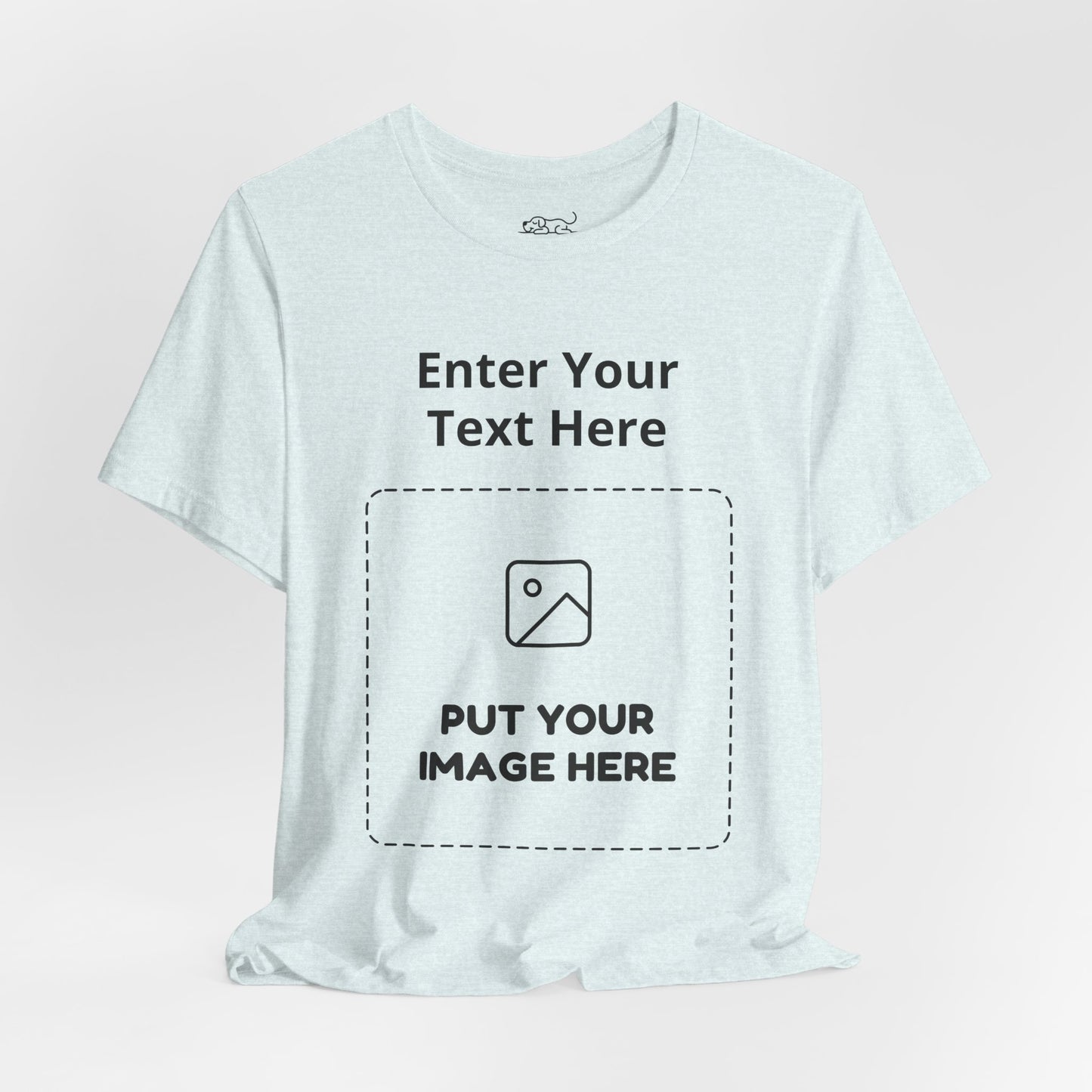 Custom Design Light Shade Tee — "Add Your Own Text & Image" (Choose your colour and size first!)