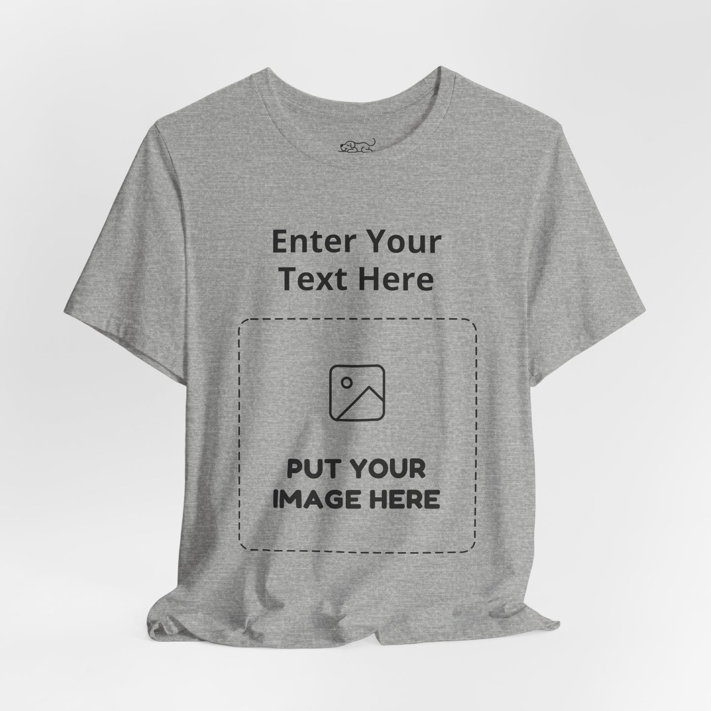 Custom Design Light Shade Tee — "Add Your Own Text & Image" (Choose your colour and size first!)