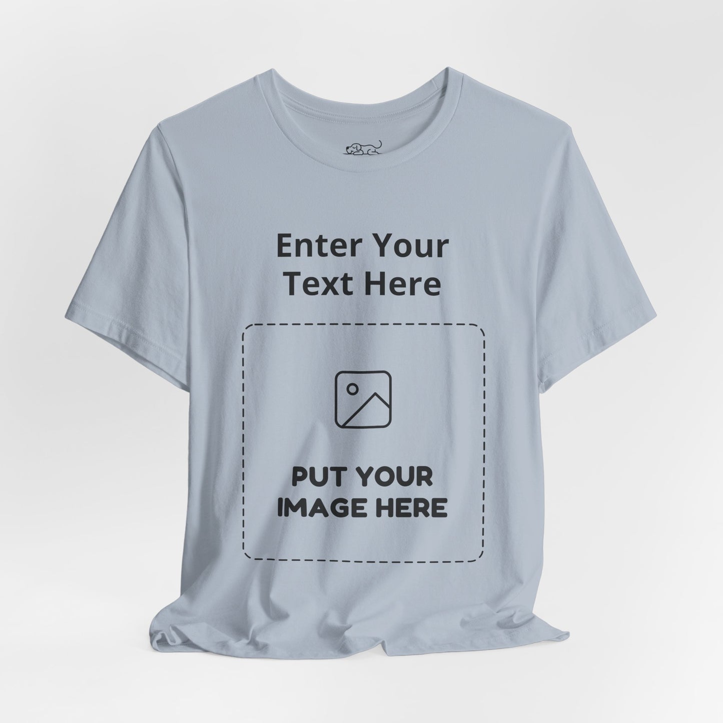 Custom Design Light Shade Tee — "Add Your Own Text & Image" (Choose your colour and size first!)