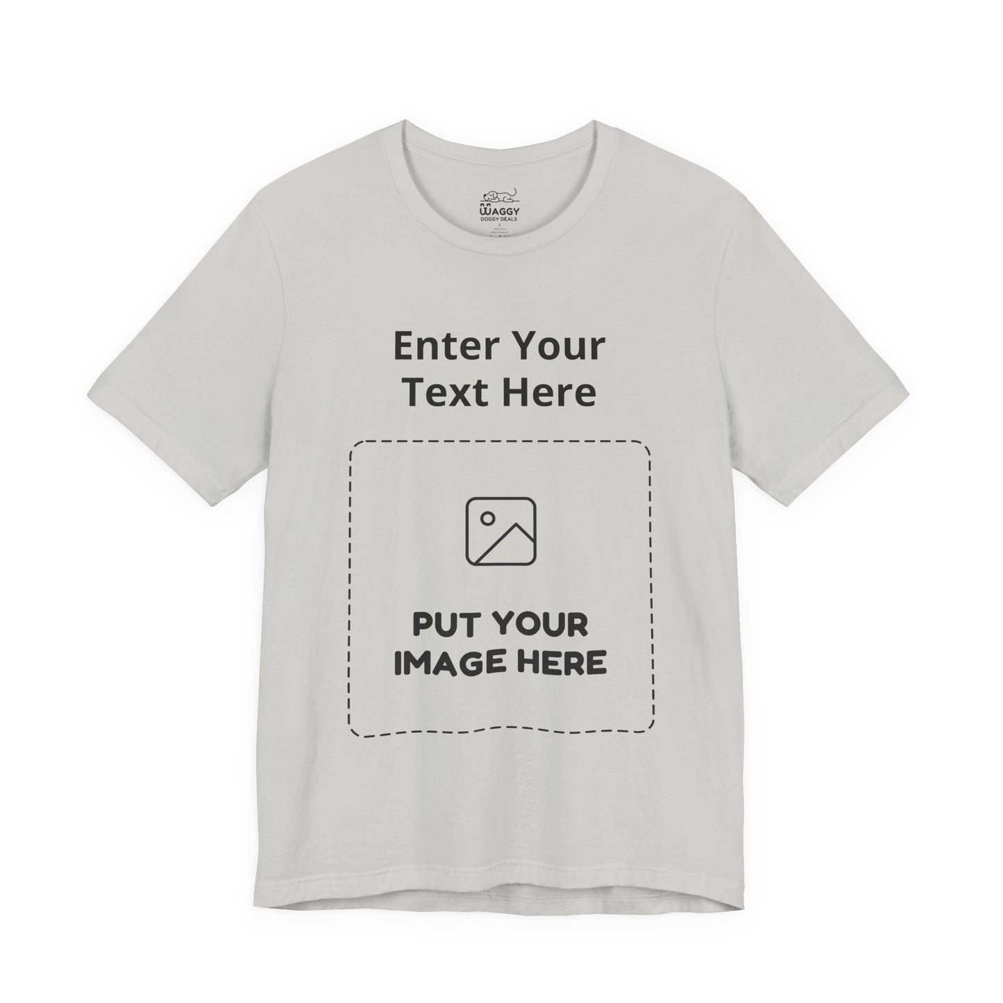 Custom Design Light Shade Tee — "Add Your Own Text & Image" (Choose your colour and size first!)