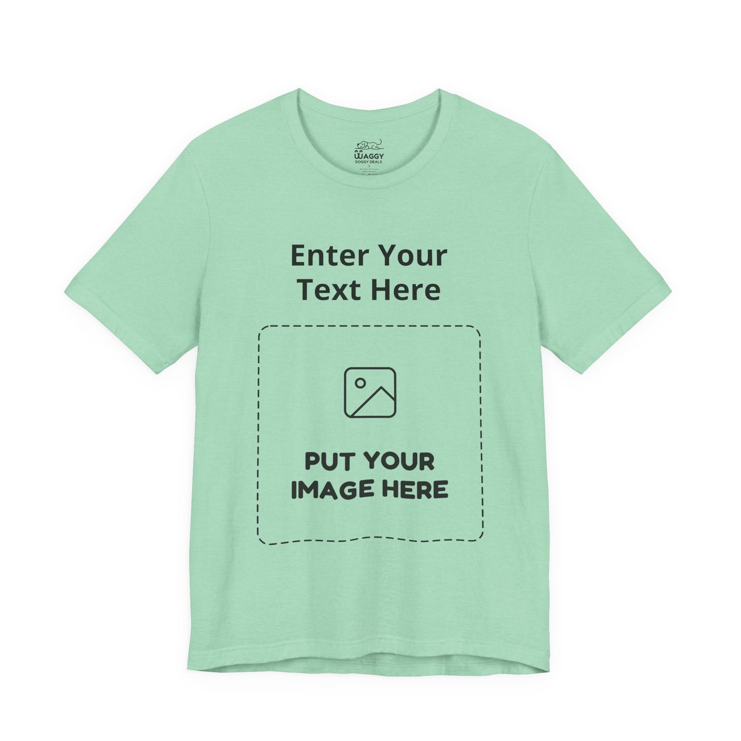 Custom Design Light Shade Tee — "Add Your Own Text & Image" (Choose your colour and size first!)