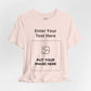 Custom Design Light Shade Tee — "Add Your Own Text & Image" (Choose your colour and size first!)