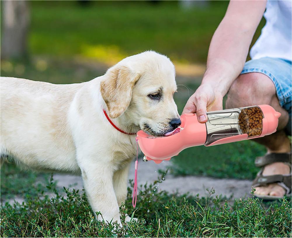 3 in 1 Dog Portable Feeder, Water Bottle and Garbage Bag - Waggy Doggy Deals