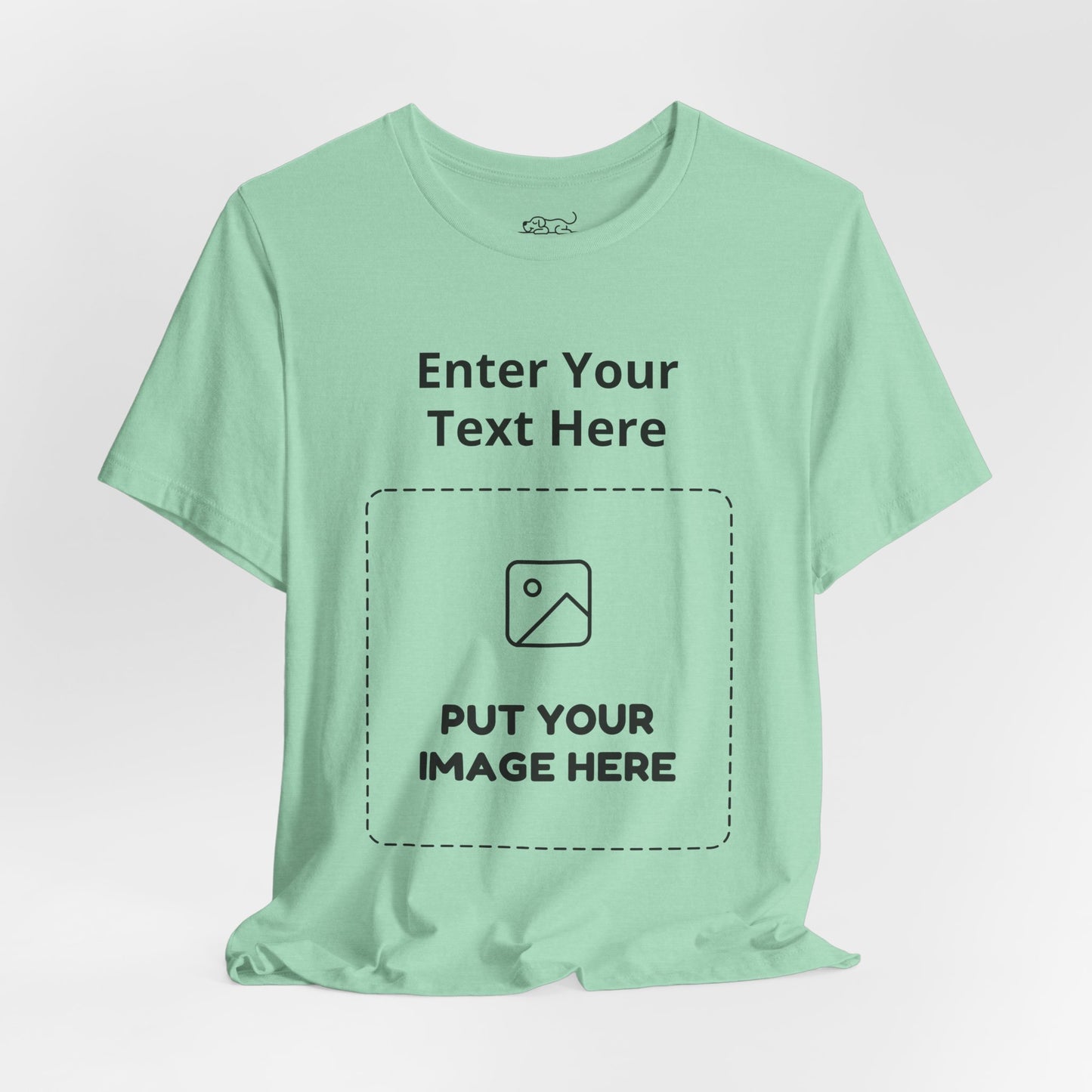 Custom Design Light Shade Tee — "Add Your Own Text & Image" (Choose your colour and size first!)