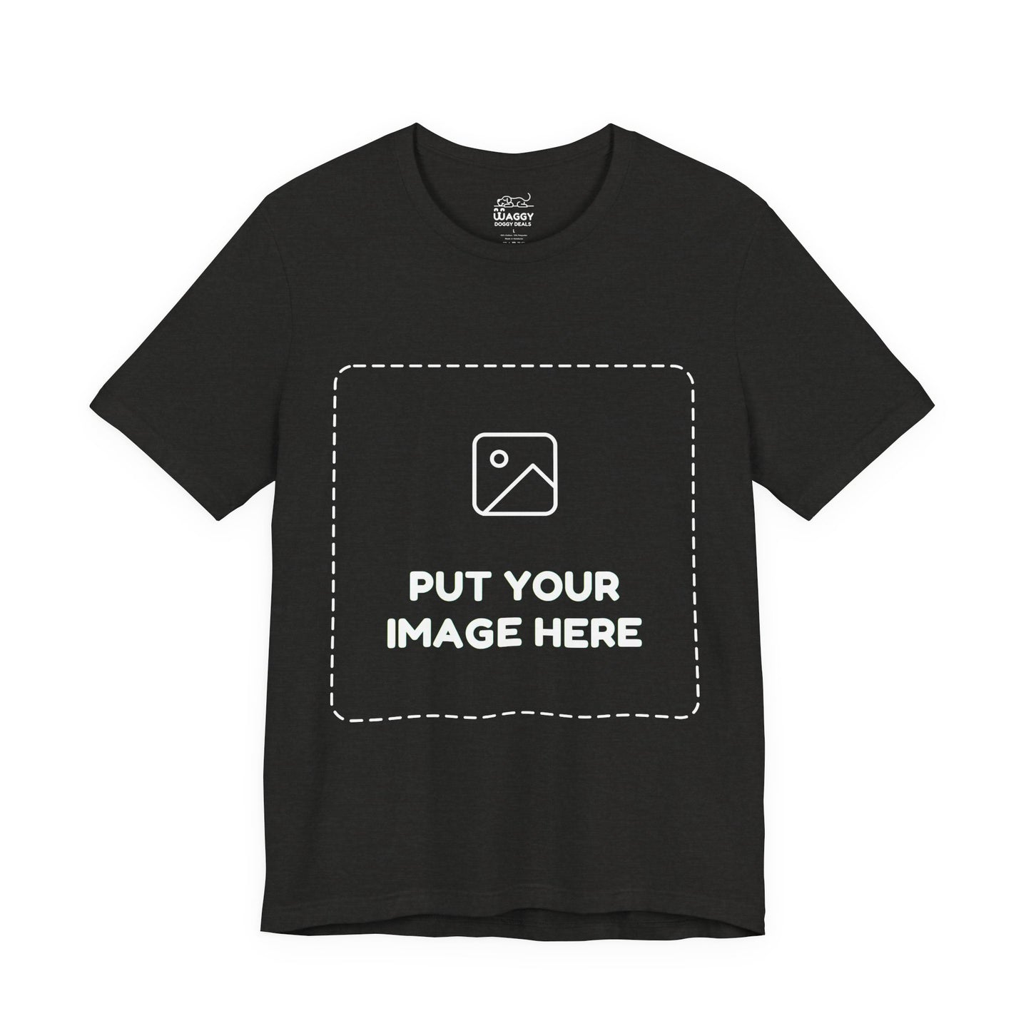 Custom Design Dark Shade Tee — "Add Your Own Image" (Choose your colour and size first!)