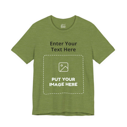 Custom Design Dark Shade Tee — "Add Your Own Text & Image" (Choose your colour and size first!)