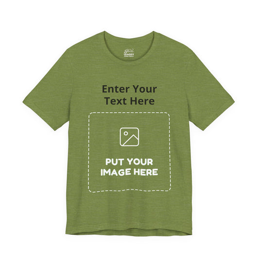 Custom Design Dark Shade Tee — "Add Your Own Text & Image" (Choose your colour and size first!)