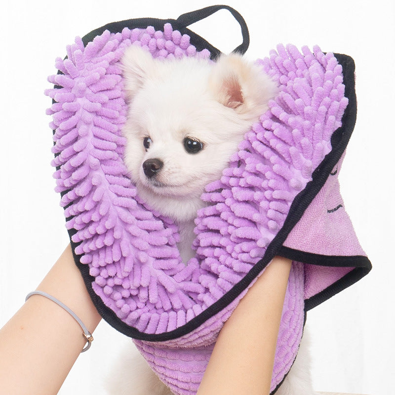 Luxury Super Absorbent Chenille Quick-Drying Dog Towel - Waggy Doggy Deals