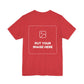 Custom Design Dark Shade Tee — "Add Your Own Text & Image" (Choose your colour and size first!)