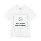 Custom Design Light Shade Tee — "Add Your Own Image" (Choose your colour and size first!)
