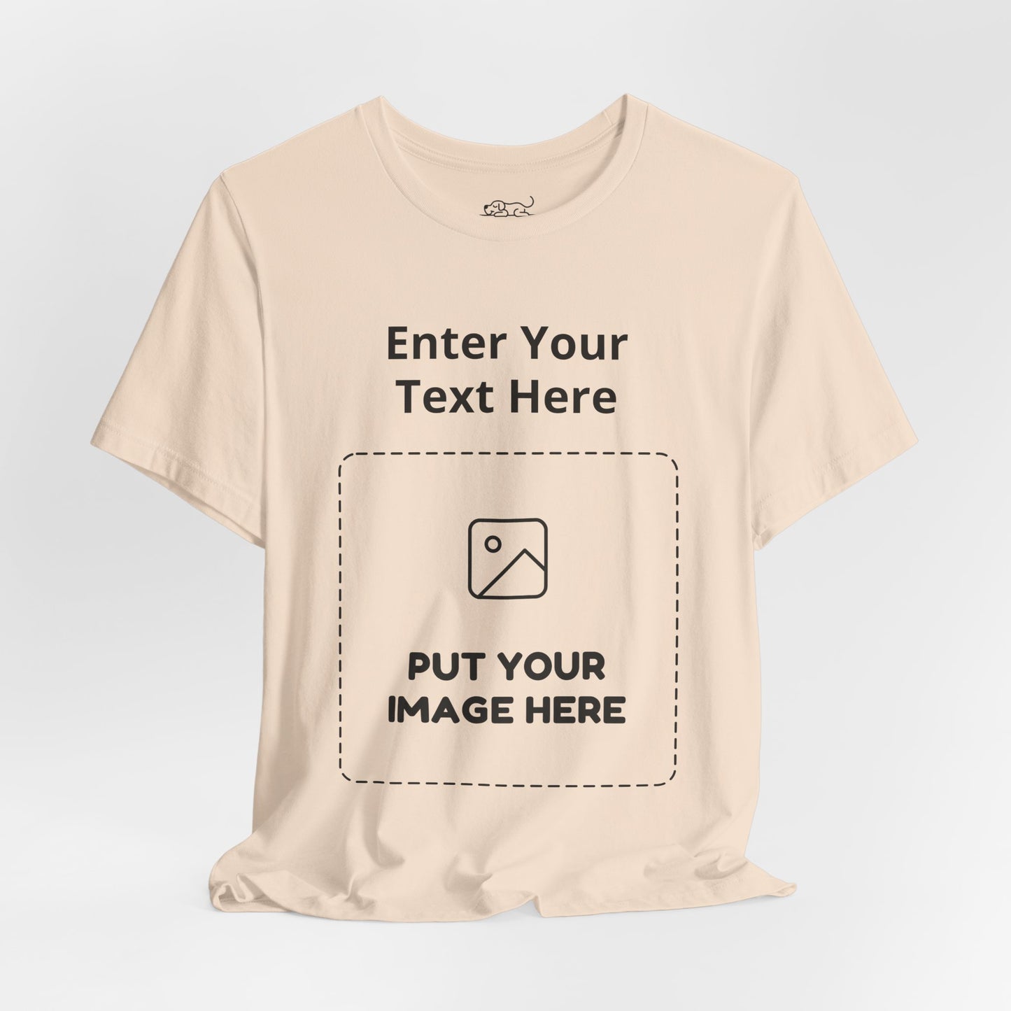 Custom Design Light Shade Tee — "Add Your Own Text & Image" (Choose your colour and size first!)