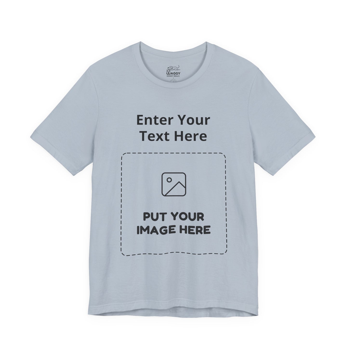 Custom Design Light Shade Tee — "Add Your Own Text & Image" (Choose your colour and size first!)