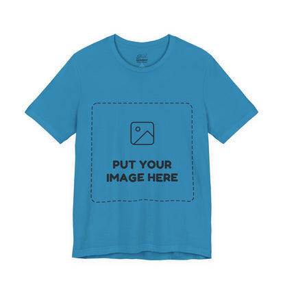 Custom Design Light Shade Tee — "Add Your Own Image" (Choose your colour and size first!)