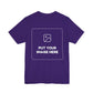 Custom Design Dark Shade Tee — "Add Your Own Image" (Choose your colour and size first!)