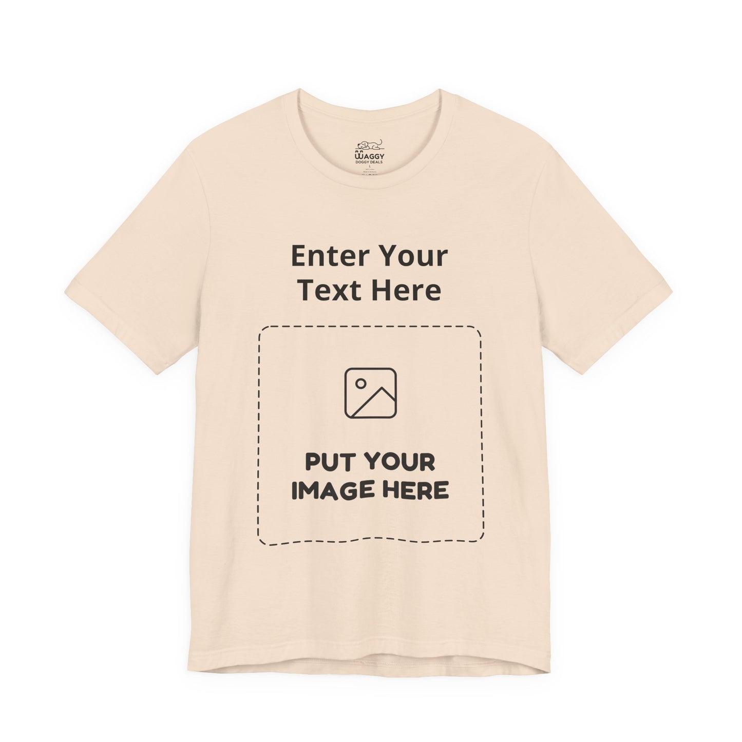 Custom Design Light Shade Tee — "Add Your Own Text & Image" (Choose your colour and size first!)