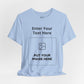 Custom Design Light Shade Tee — "Add Your Own Text & Image" (Choose your colour and size first!)