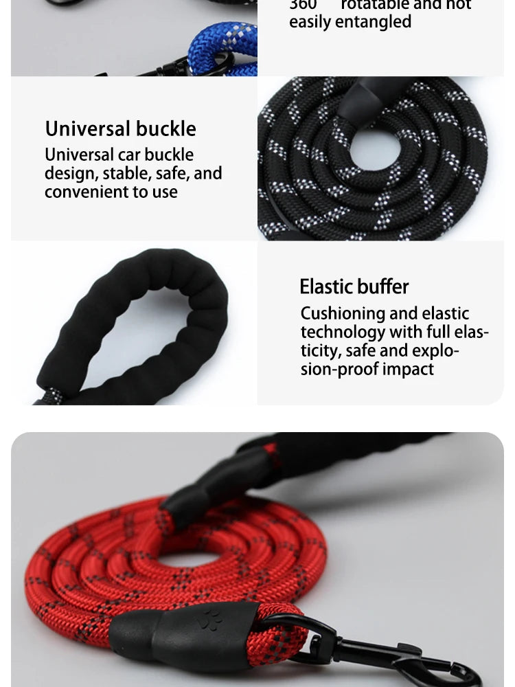 Super Strong Reflective Rope Leash - Waggy Doggy Deals