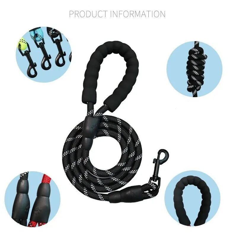 Super Strong Reflective Rope Leash - Waggy Doggy Deals