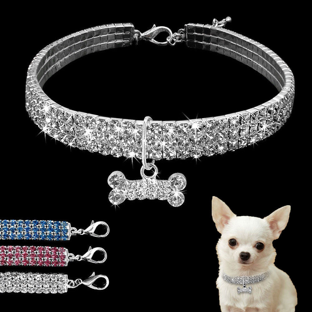 Beautifully Crafted Sparkly Dog Collar - Waggy Doggy Deals