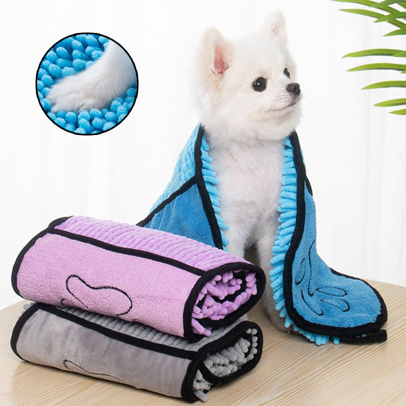 Luxury Super Absorbent Microfiber Quick-Drying Dog Towel - Waggy Doggy Deals