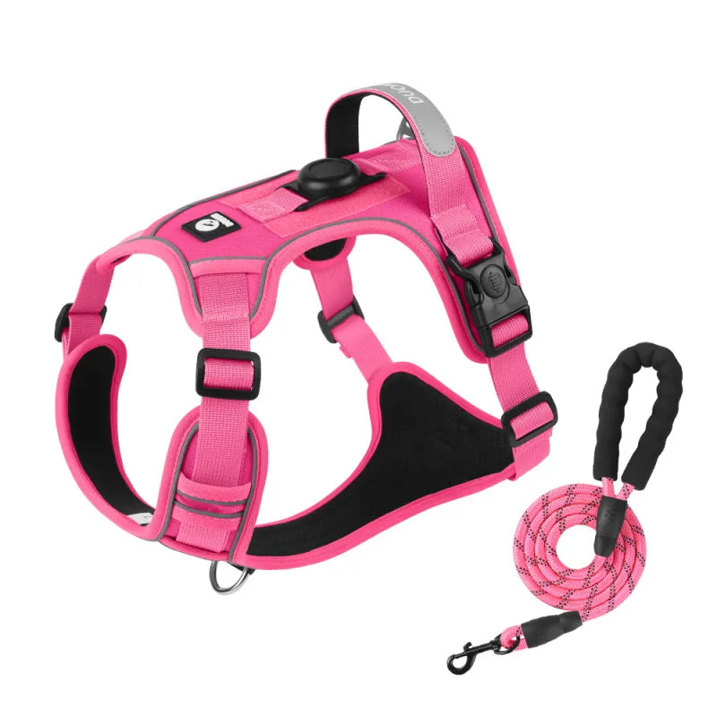 Super Strong Dog Harness & Lead with Reflective Material - Waggy Doggy Deals